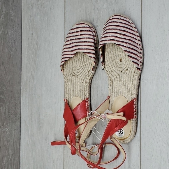 NEW Joie Womens Espadrille Flats Lace Up shoes sz 38.5/8.5 - Picture 3 of 12